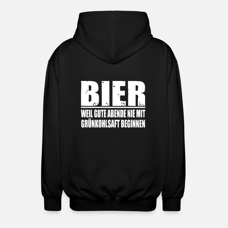 Bier-guter Abend - Unisex Kapuzenjacke - Schwarz