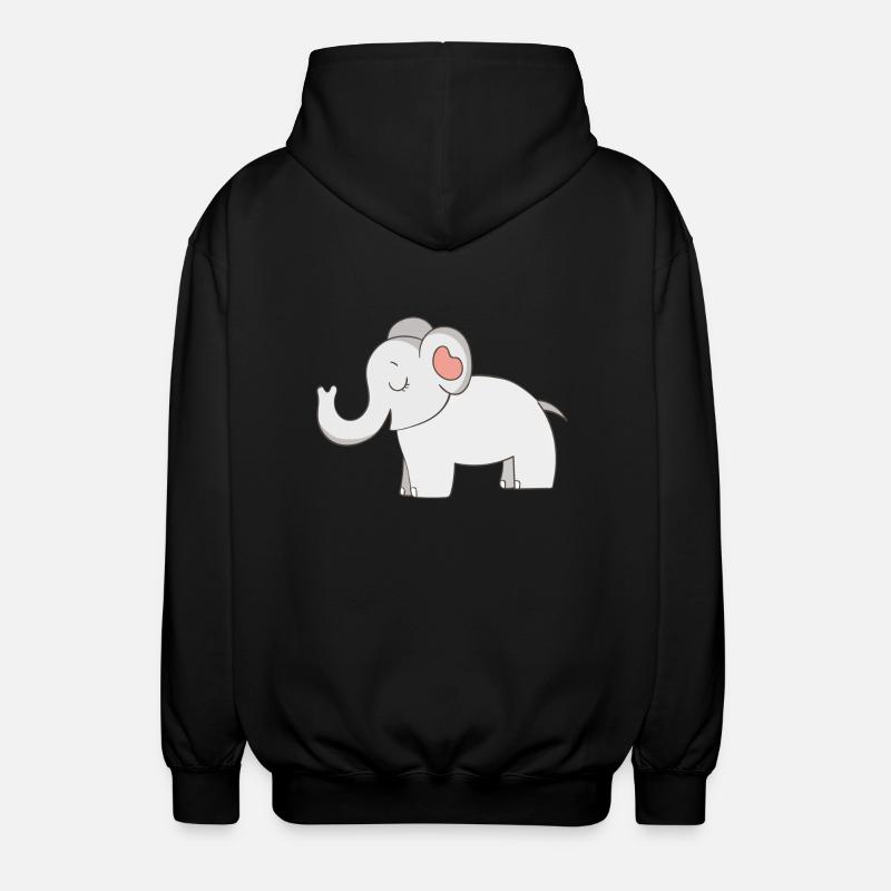 éléphant - Veste à capuche unisexe - noir
