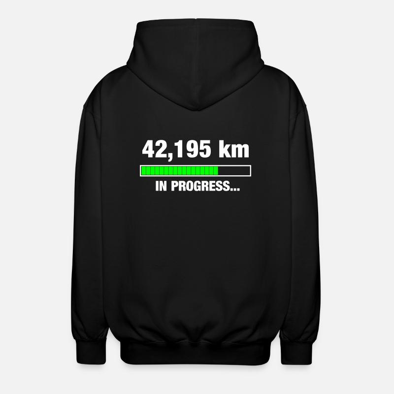 Marathon in Progress - Unisex Kapuzenjacke - Schwarz