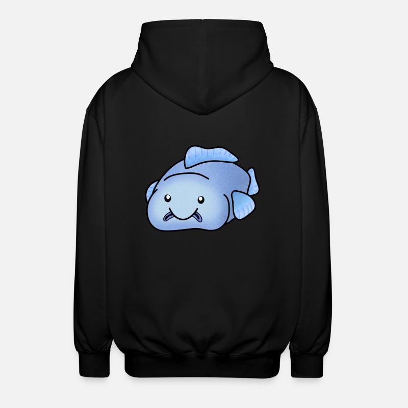 Blobfish bleu - Veste à capuche unisexe - noir
