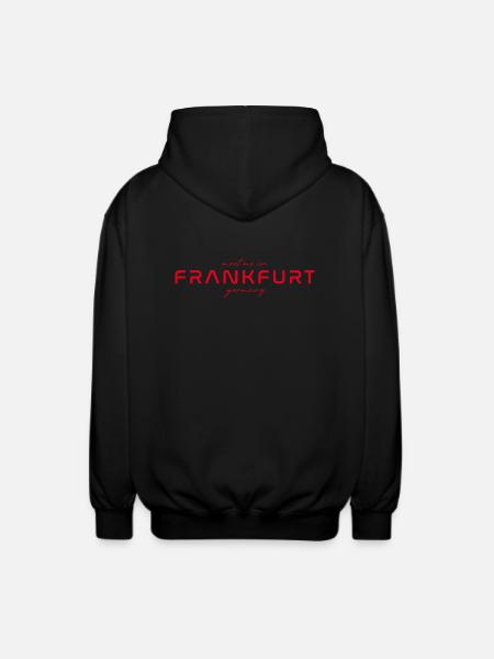Frankfurt T-Shirt – Skyline Liebe - Unisex Kapuzenjacke - Schwarz