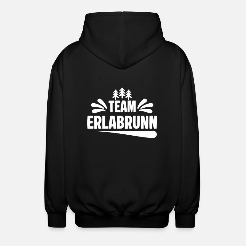 Team Erlabrunn - Unisex Kapuzenjacke - Schwarz