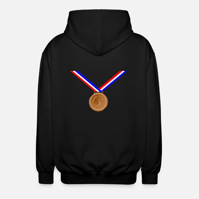 Bronze Medal 3rd - Unisex Hooded Jacket - black