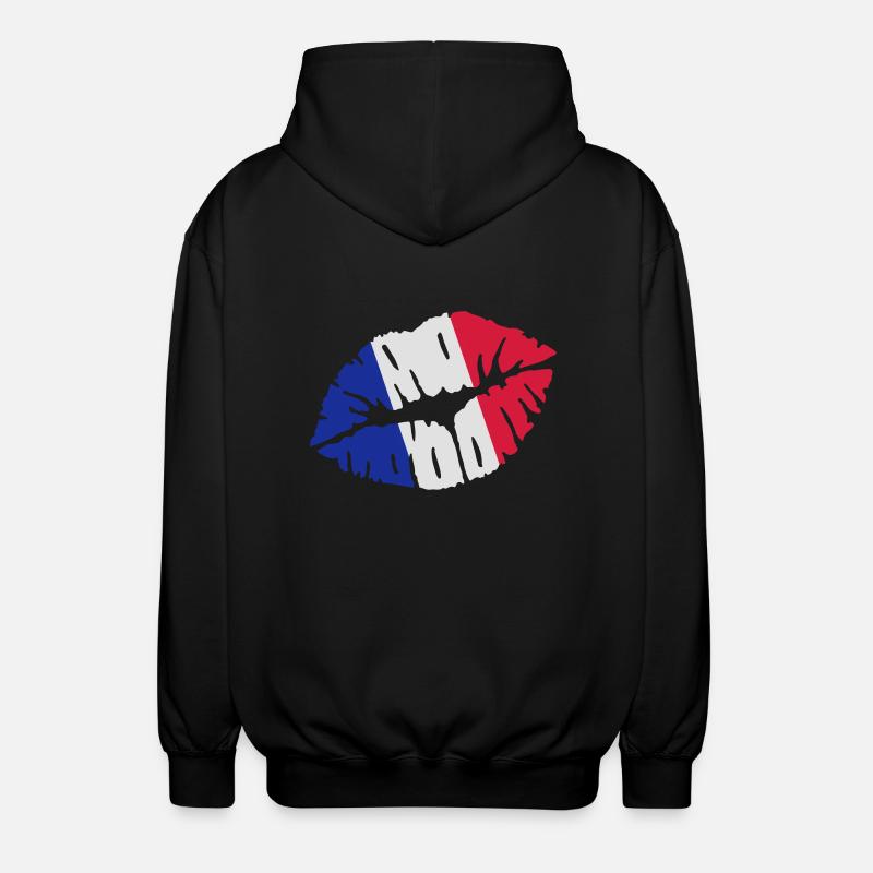 Frankreich - Unisex Kapuzenjacke - Schwarz