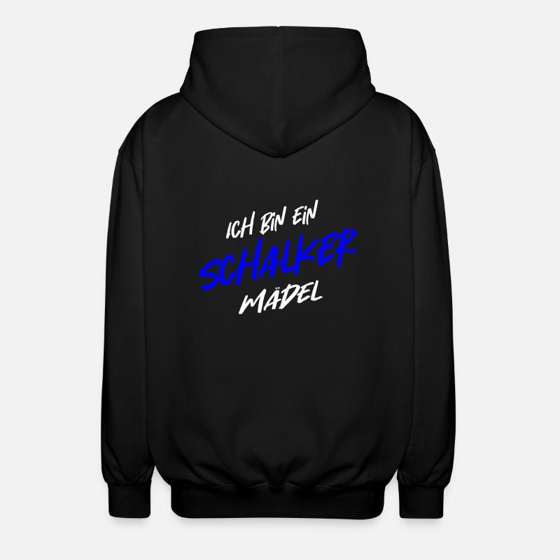 Ich bin ein Schalker Mädel - Unisex Kapuzenjacke - Schwarz