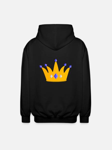 Crown - Unisex Hooded Jacket - black