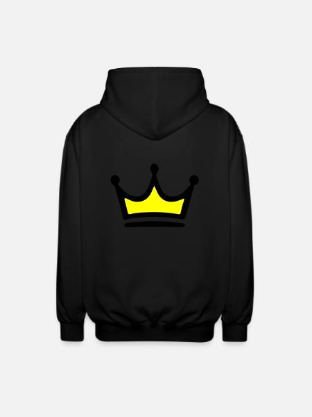 Crown Symbol - Unisex Hooded Jacket - black