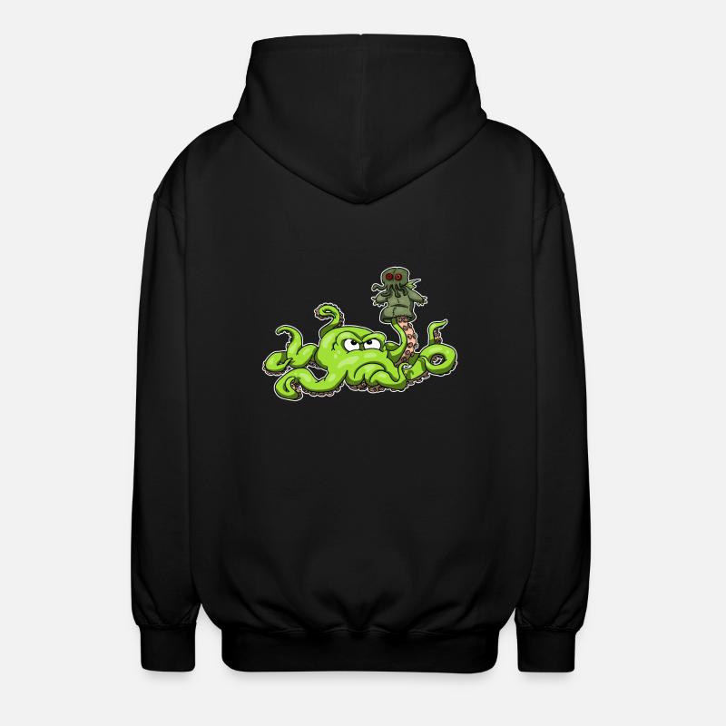 Krake - Unisex Kapuzenjacke - Schwarz