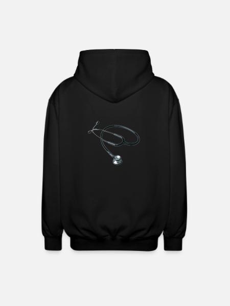 Stethoskop Arzt - Unisex Kapuzenjacke - Schwarz