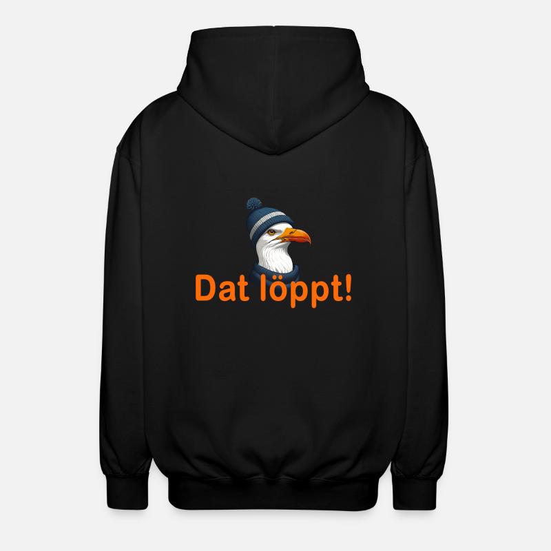 Dat löppt! - Unisex Kapuzenjacke - Schwarz
