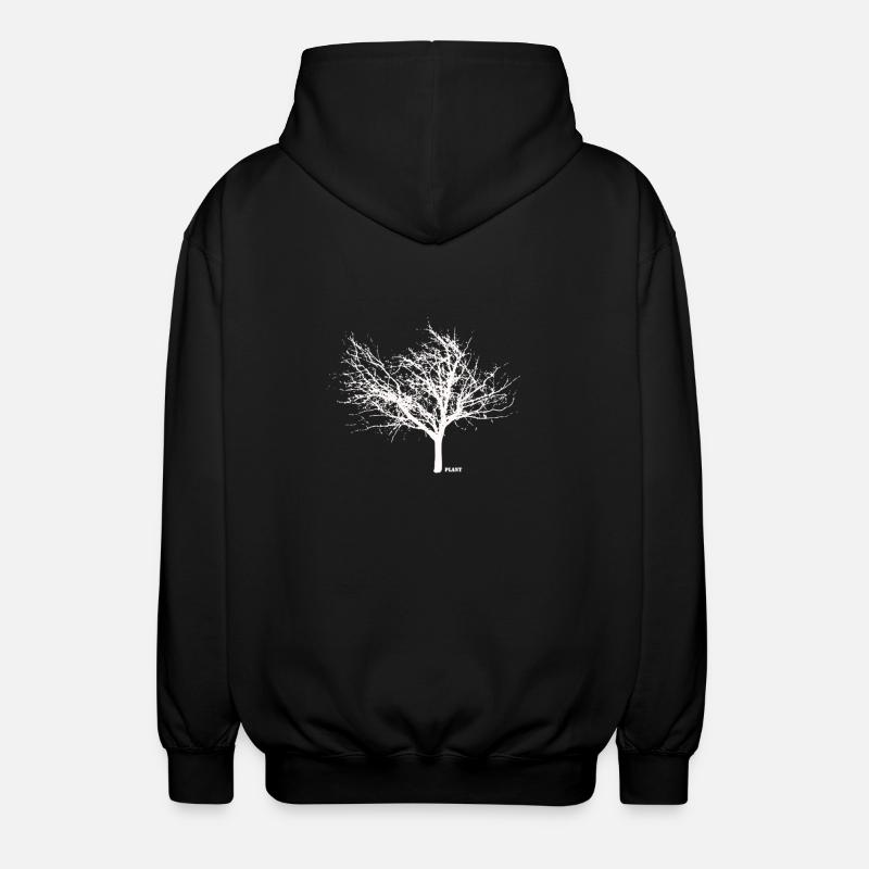 tree - Unisex Hooded Jacket - black