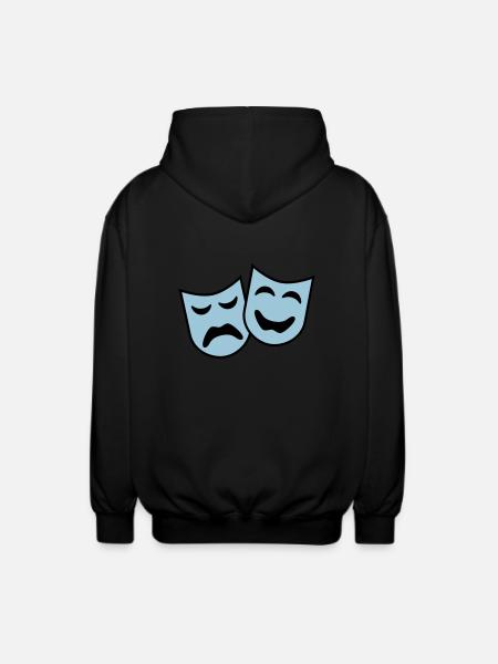 theater_2c - Unisex Hooded Jacket - black