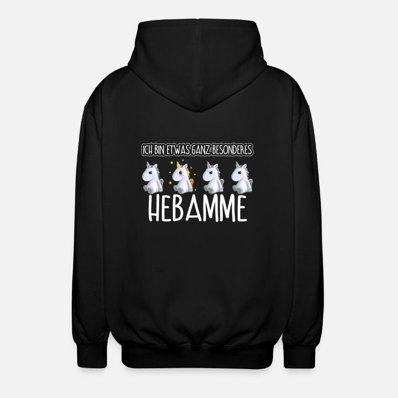 HEBAMME - Toll - Unisex Kapuzenjacke - Schwarz