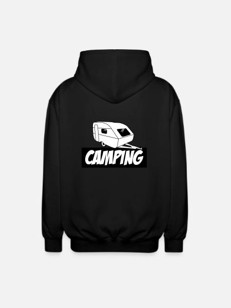 Camping - The pure passion - Unisex Hooded Jacket - black