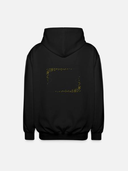 Sternrahmen Gold - Unisex Kapuzenjacke - Schwarz