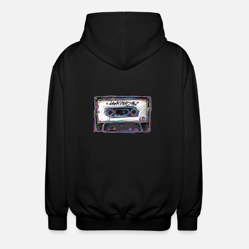 Kassette HipHop 90s - Unisex Kapuzenjacke - Schwarz