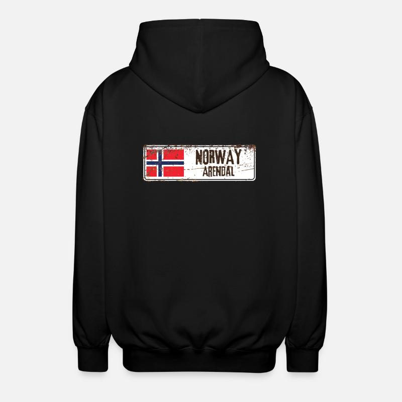 Drapeau d’Arendal Norvège - Veste à capuche unisexe - noir