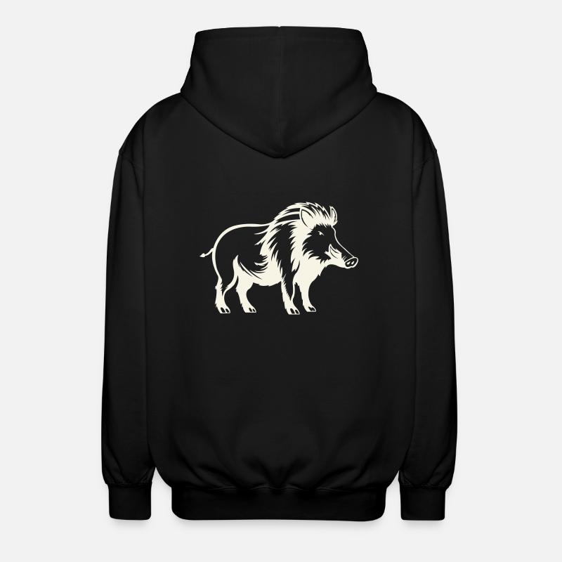 Sanglier 1 - Veste à capuche unisexe - noir