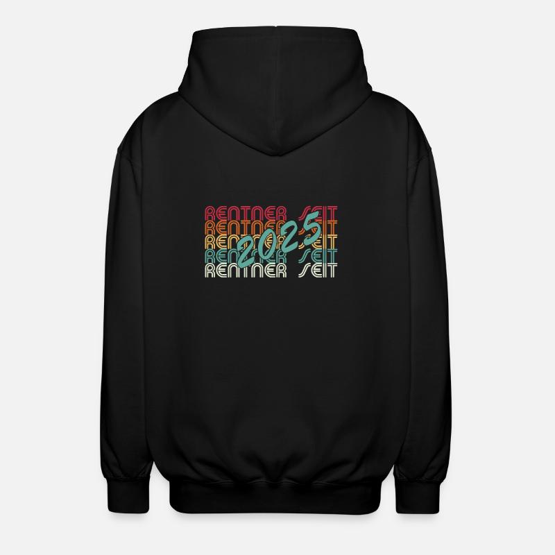 Endlich Rentner 2025 - Unisex Kapuzenjacke - Schwarz