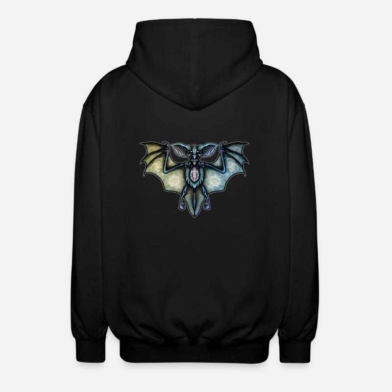 Fledermaus - Unisex Kapuzenjacke - Schwarz