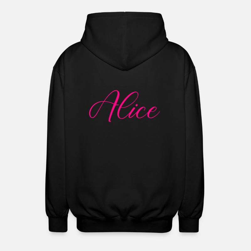 name alice - Unisex Kapuzenjacke - Schwarz
