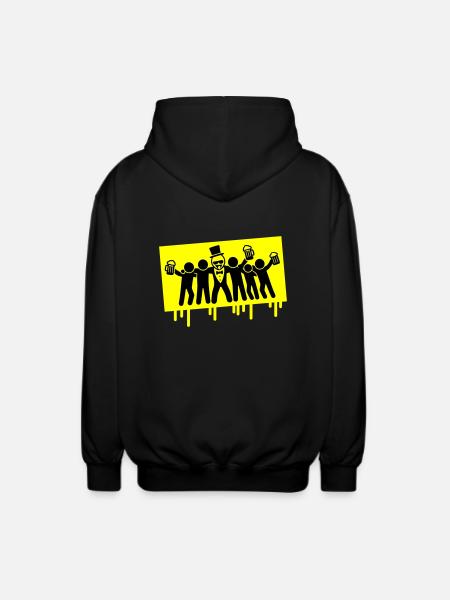 Groom Team Bachelor Party - Unisex Hooded Jacket - black