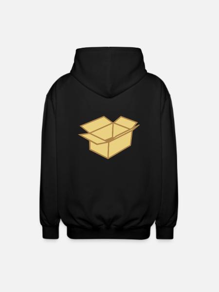 Cardboard box - Unisex Hooded Jacket - black