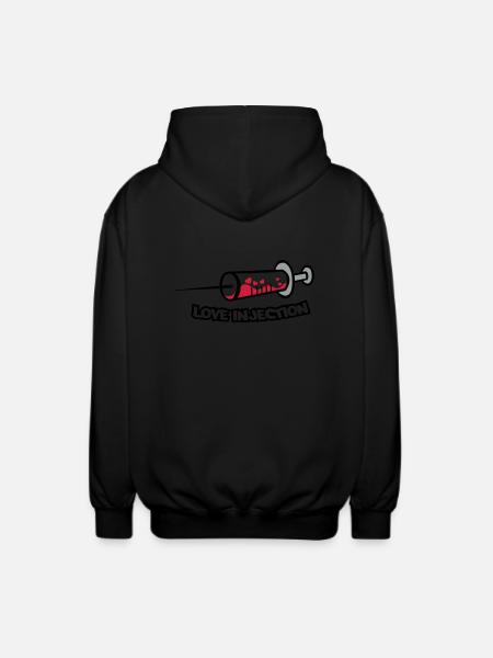 spritze_love_injection2 - Unisex Kapuzenjacke - Schwarz