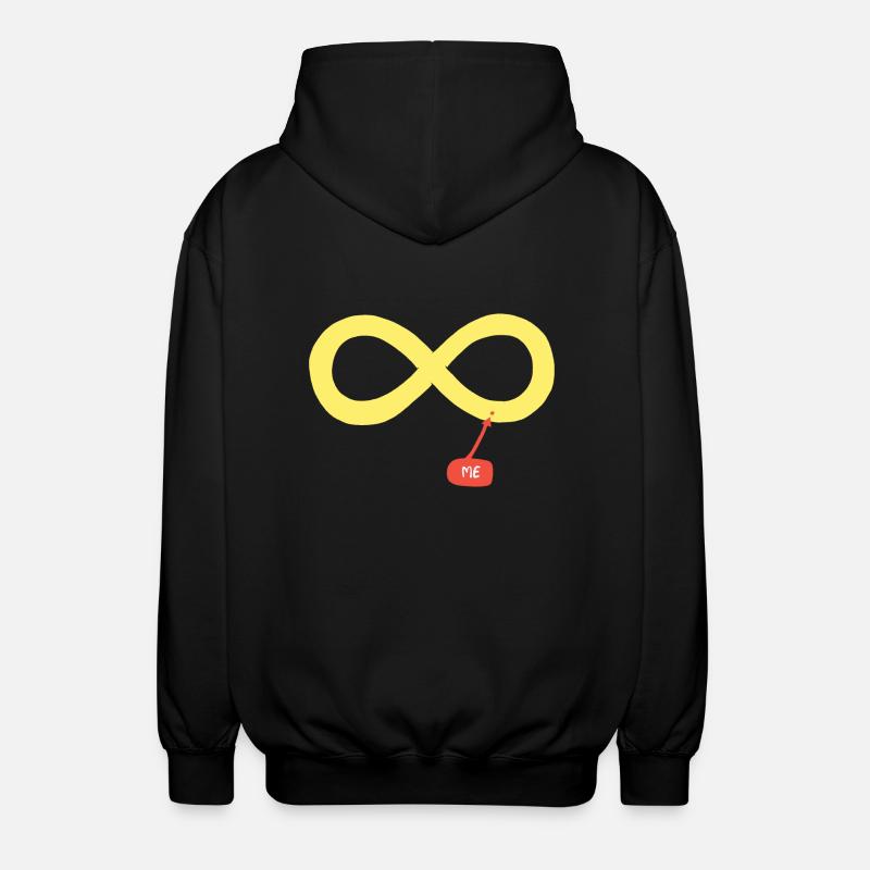 Me and infinity - Unisex Hooded Jacket - black