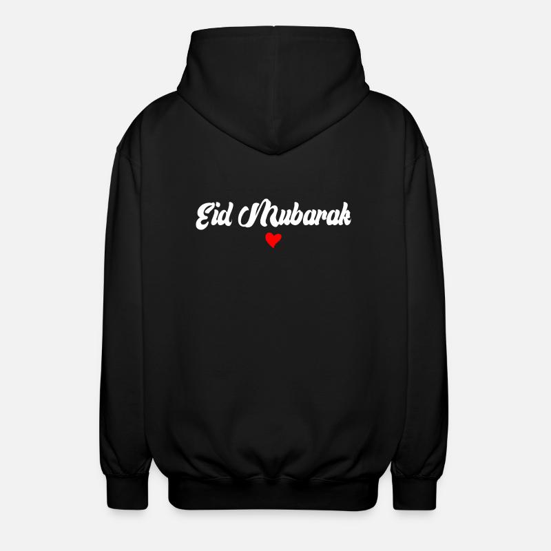 Islam Eid Mubarak - Veste à capuche unisexe - noir