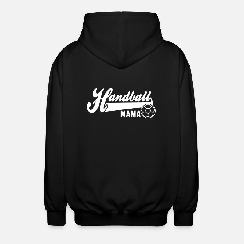 Handball MAMA WHITE - Unisex Hooded Jacket - black