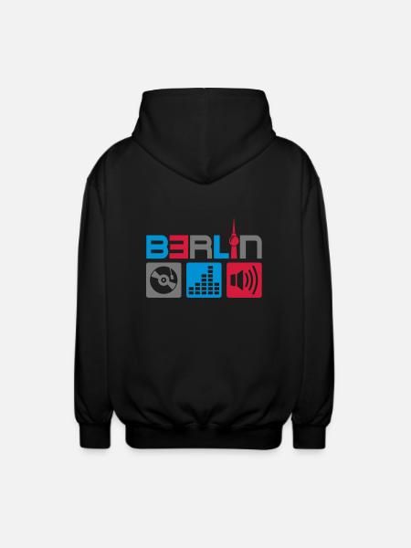Berlin Musik - Unisex Kapuzenjacke - Schwarz