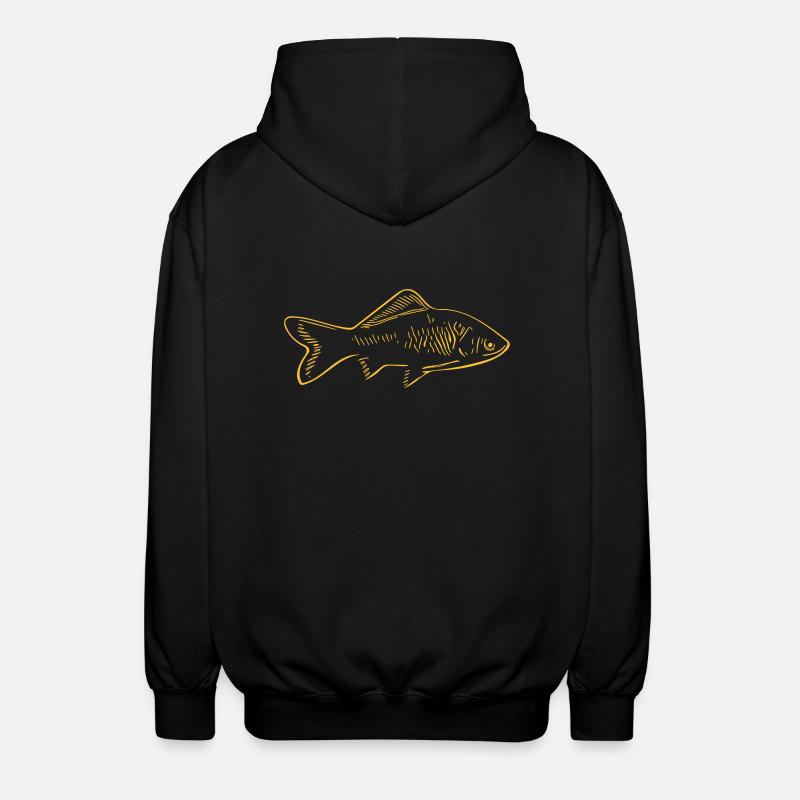 Fisch - Unisex Kapuzenjacke - Schwarz