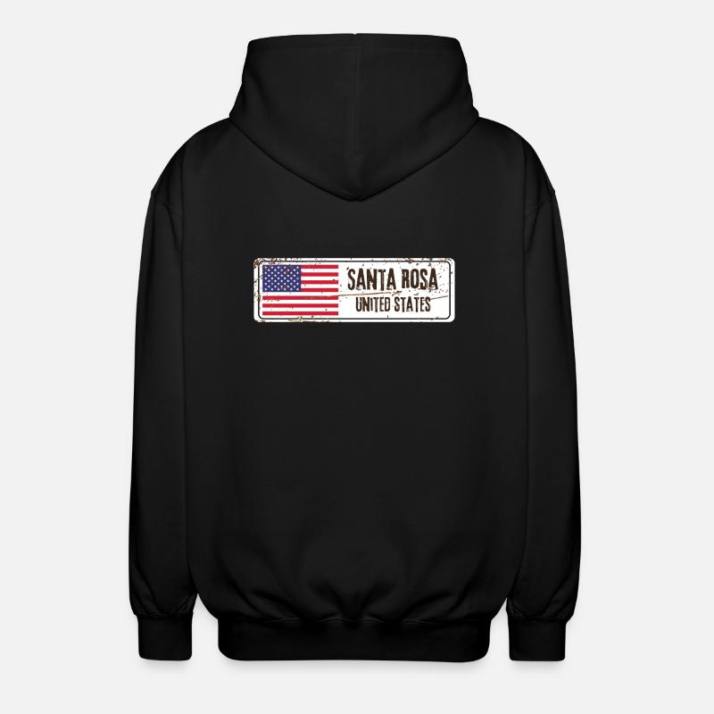 Drapeau de Santa Rosa - Veste à capuche unisexe - noir