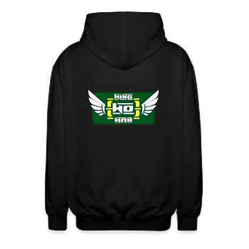 Flügel Frau - Unisex Kapuzenjacke - Schwarz - Hinten - AI Model Male 185 light (185cm)