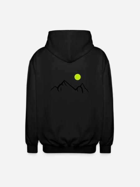Mountains 01 - Unisex Hooded Jacket - black