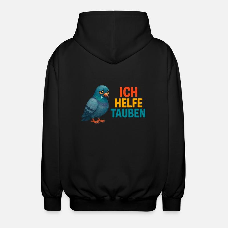 J’aide les pigeons - Veste à capuche unisexe - noir