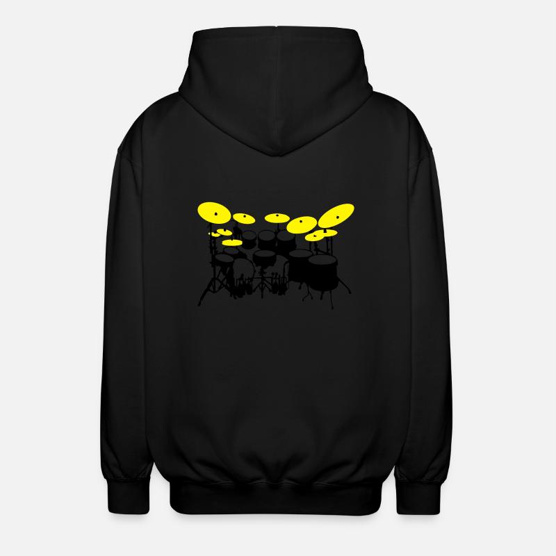 große Trommel-Kit - Unisex Kapuzenjacke - Schwarz