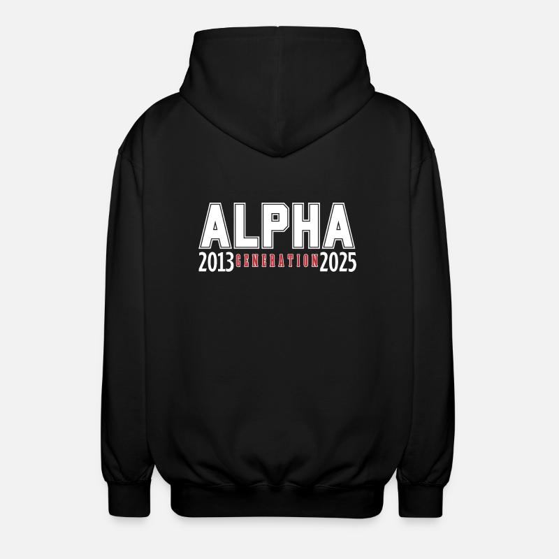 The Alpha Generation 2013-2025 - Unisex Hooded Jacket - black