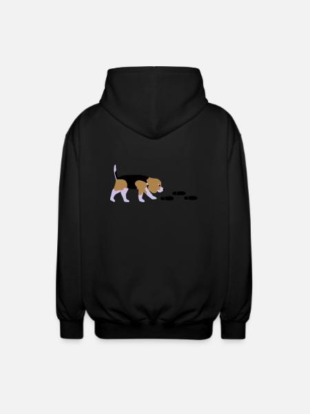Beagle Mantrailer - Unisex Hooded Jacket - black
