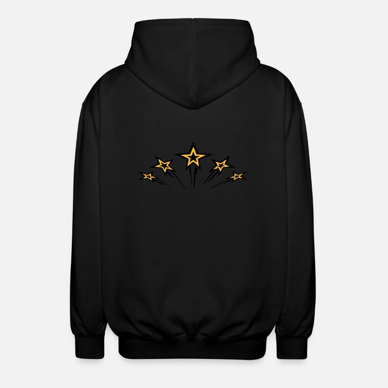 flying_stars - Unisex Hooded Jacket - black