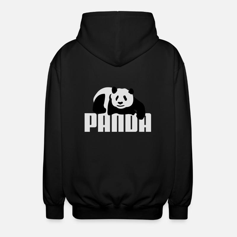 Pandabär - Unisex Kapuzenjacke - Schwarz