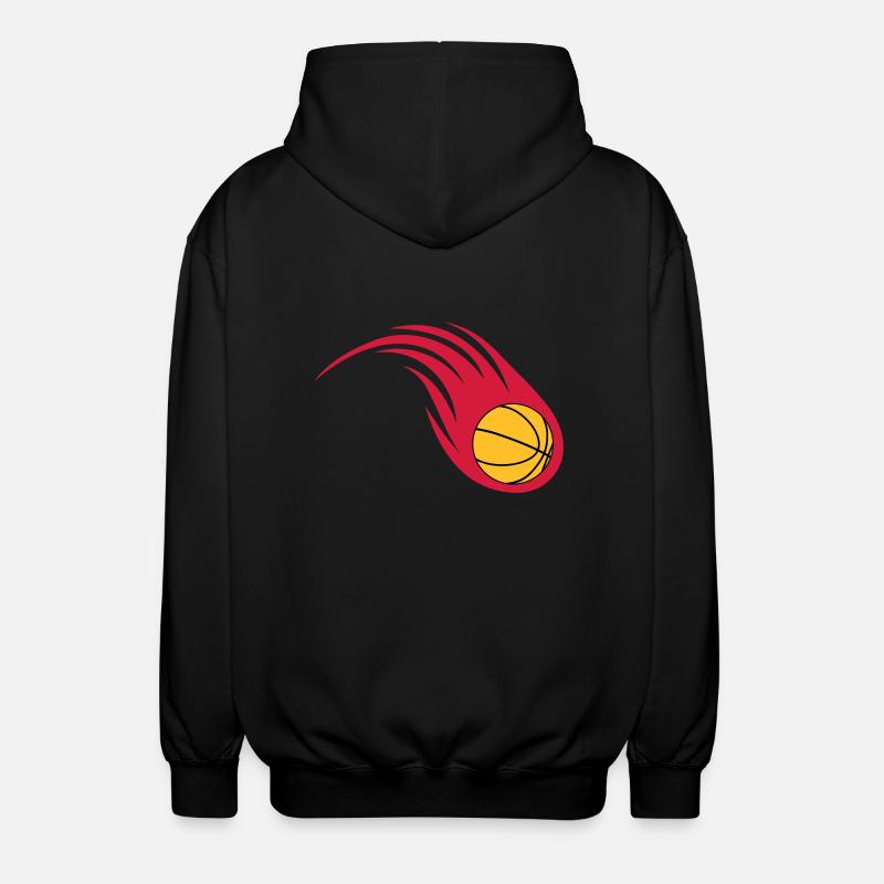 boule de feu de basket-ball - Veste à capuche unisexe - noir