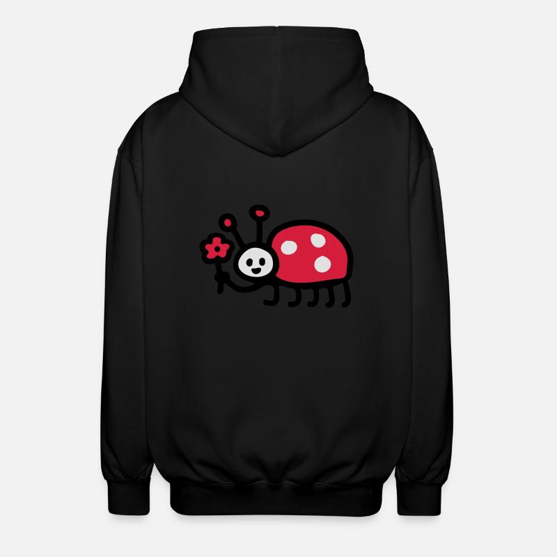 Marienkäfer - Blume 3 - Unisex Kapuzenjacke - Schwarz