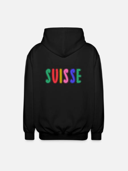 SUISSE. PAYS - Veste à capuche unisexe - noir