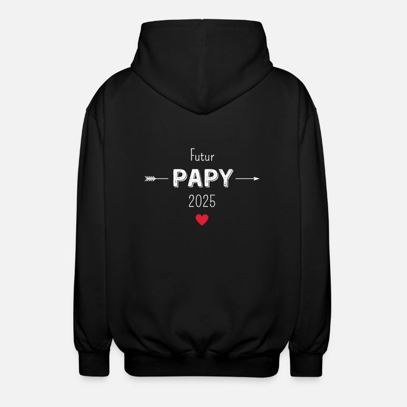 Futur papy 2025 - Veste à capuche unisexe - noir