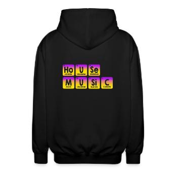 Rave Raver Musique techno Techno basse Table de mixage - Veste à capuche unisexe - noir - Dos - AI Model Male 185 light (185cm)