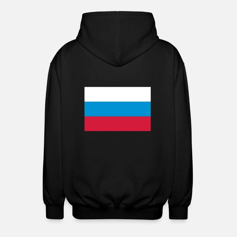 russia flag - Veste à capuche unisexe - noir