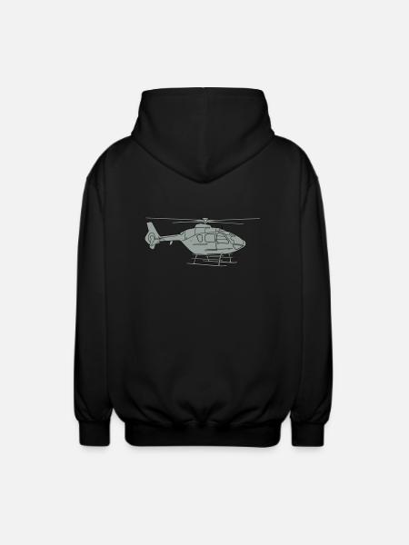 Helicopter 2 - Unisex Hooded Jacket - black