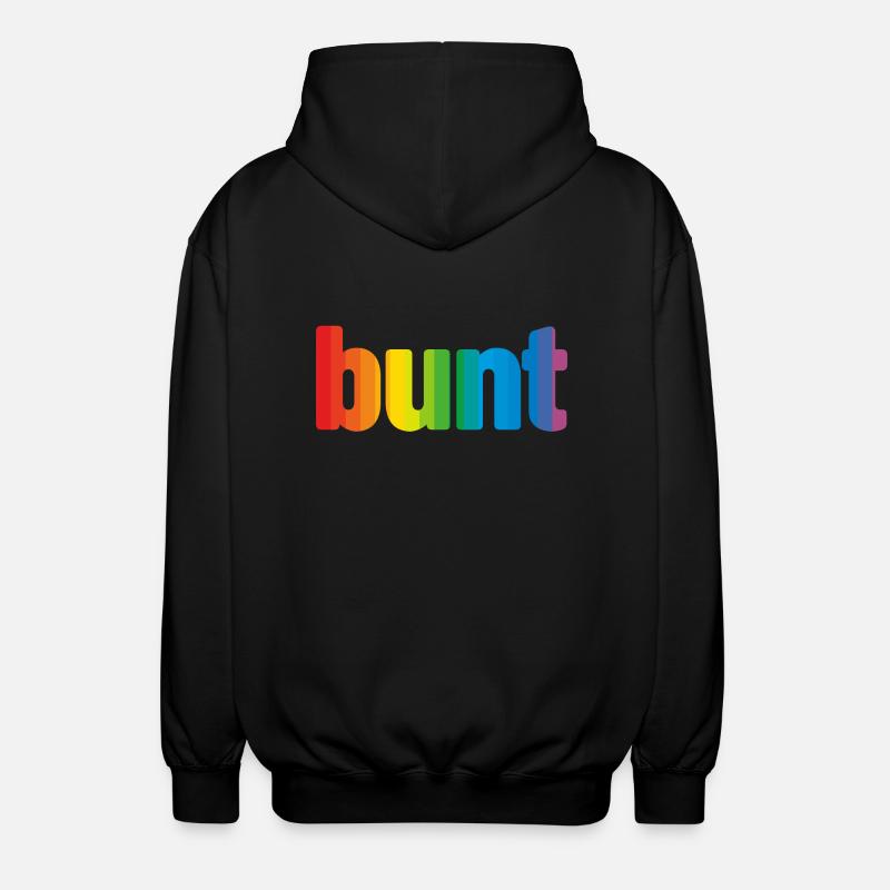 bunt - Unisex Kapuzenjacke - Schwarz